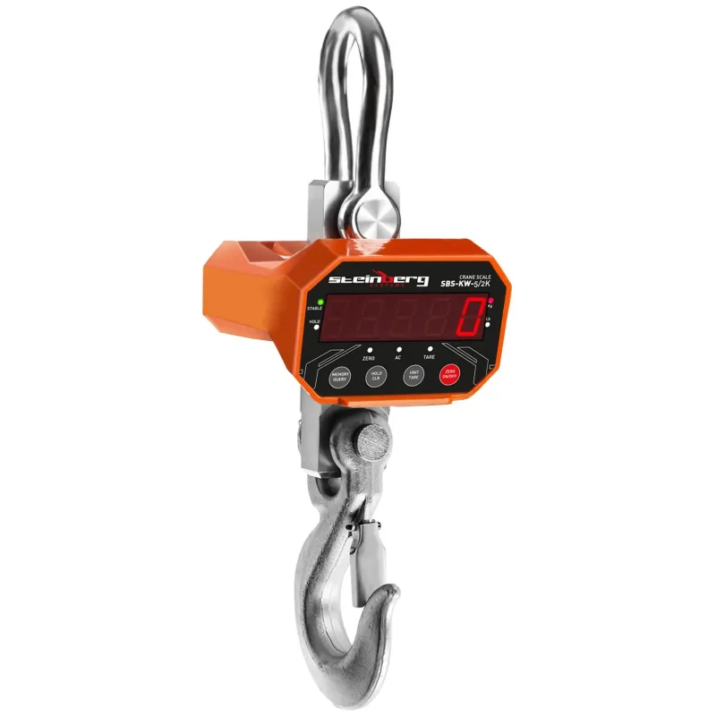 Kranvægt - 5000 kg / 1 eller 2 kg - LED - digital - fjernbetjening 10 m