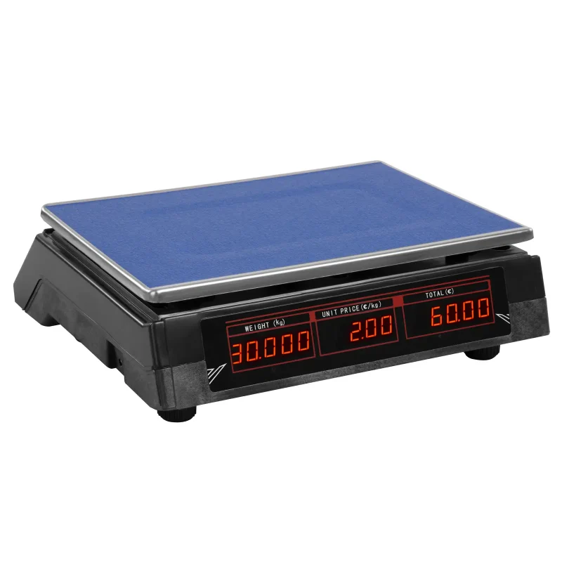 Butiksvægt - 30 kg / 2 g - sort - LED