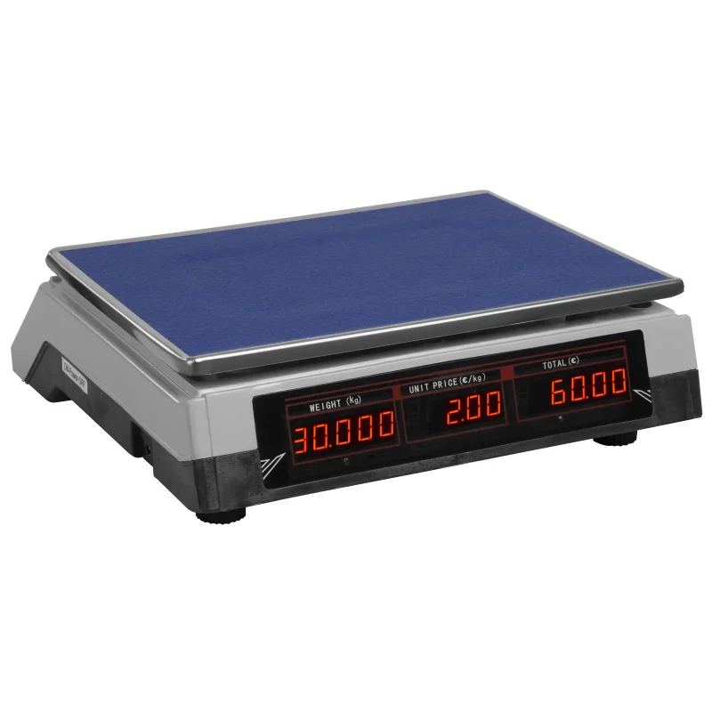 Butiksvægt - 30 kg / 2 g - hvid - LED