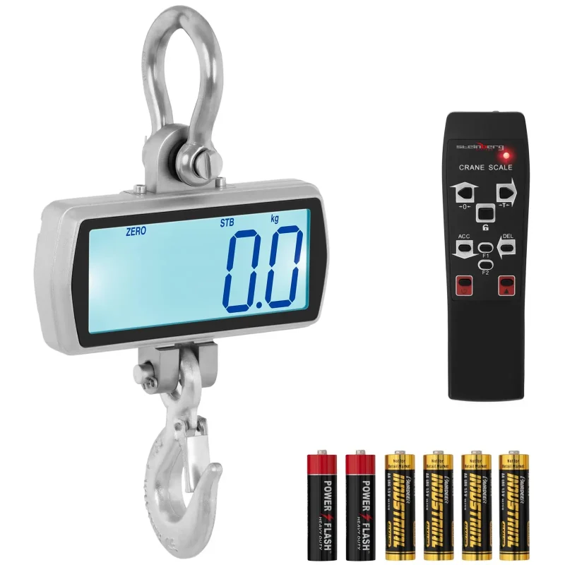 Kranvægt - 1000 kg / 0,5 kg - LCD - digital - fjernbetjening