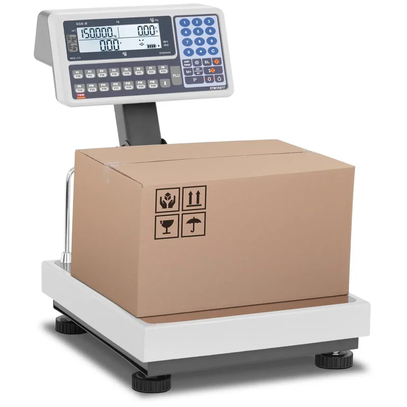 Butiksvægt - certificeret - LED på stang - 60 kg/20 g - 150 kg/50 g