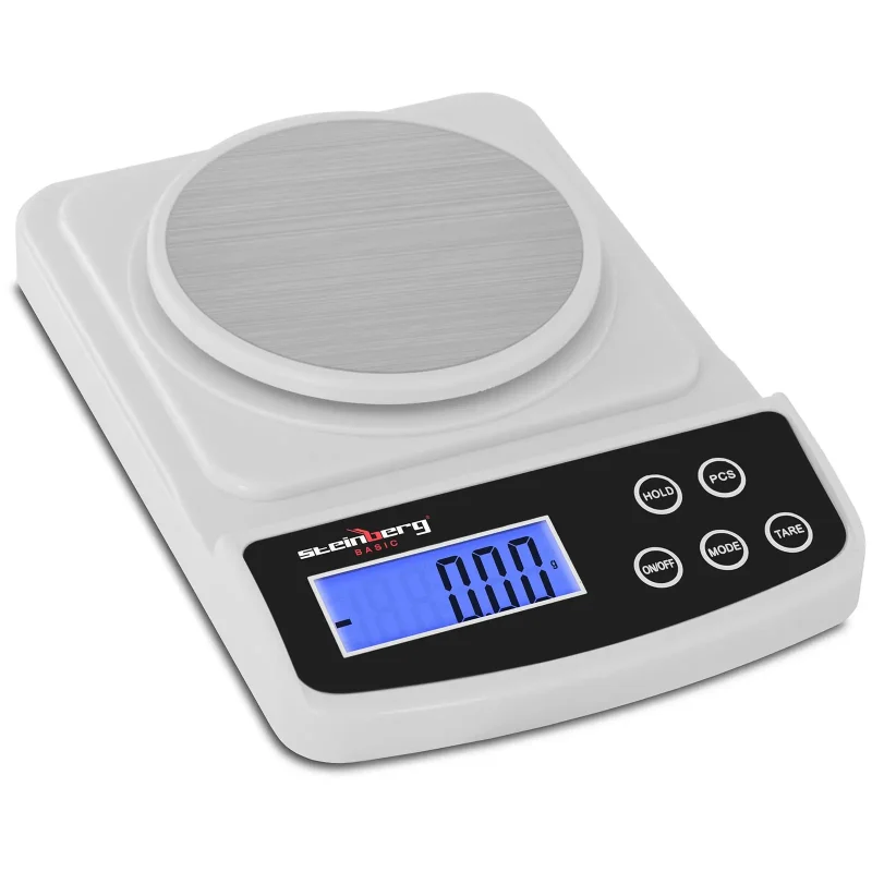 Præcisionsvægt - 500 g / 0,01 g - hvid
