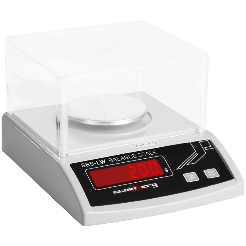 Præcisionsvægt - 200 g / 1 mg - hvid