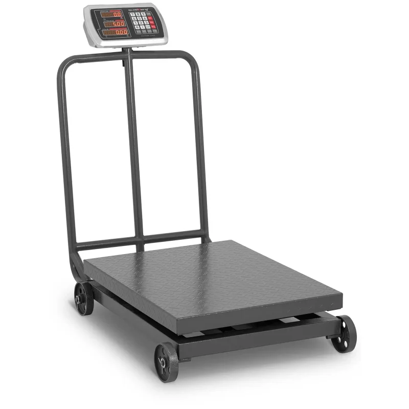 Industrivægt - 600 kg / 100 g - hjul - LED-display