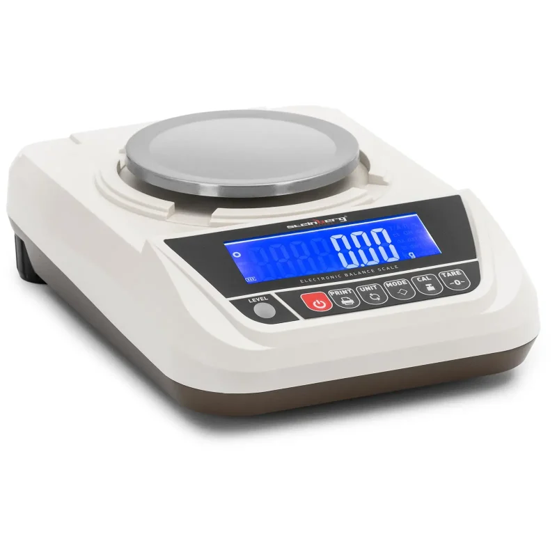 Præcisionsvægt - 1000 g / 0,01 g - 130 mm i diameter - LCD