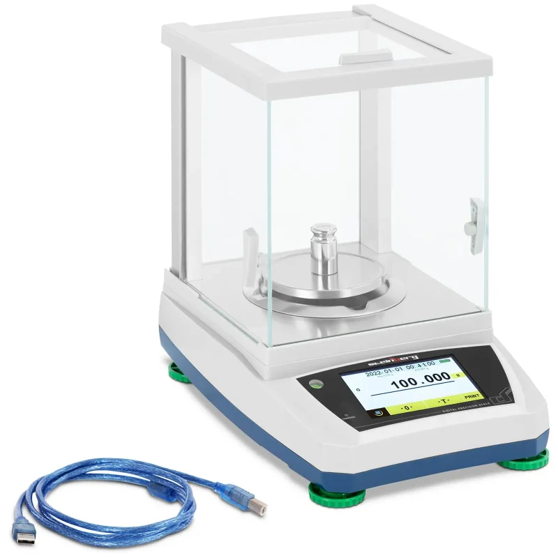 Præcisionsvægt - 200 g / 0,001 g - LCD-touchscreen